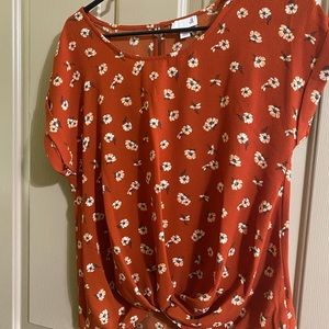 COPY - So Floral Orange Blouse